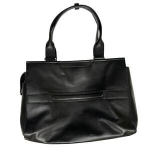 Tumi Black Leather Briefcase Business Laptop Bag Travel